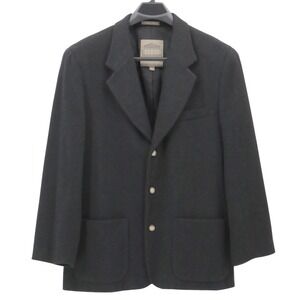 STRUCTURE Le Collezioni Mens Black Wool Blend Blazer Jacket Size‎ Large Italian